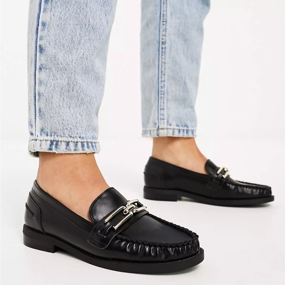 ASOS black loafers